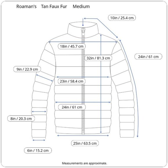 Roaman's Vintage Faux Fur Jacket Beige Long Sleeve Full Zip Pockets Medium - Picture 14 of 15